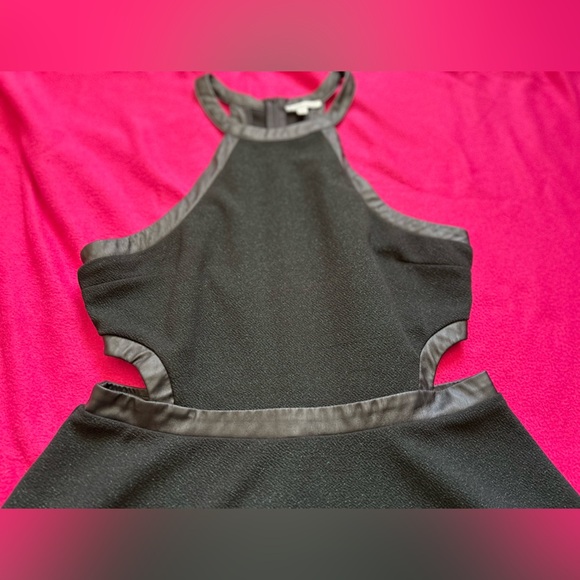 Charlotte Russe Skater Dress size L metallic green/black - Picture 2 of 5